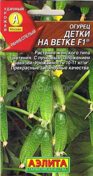 Огурец Детки на ветке F1 (аэлита) 10 шт  – купить в г. Волгоград