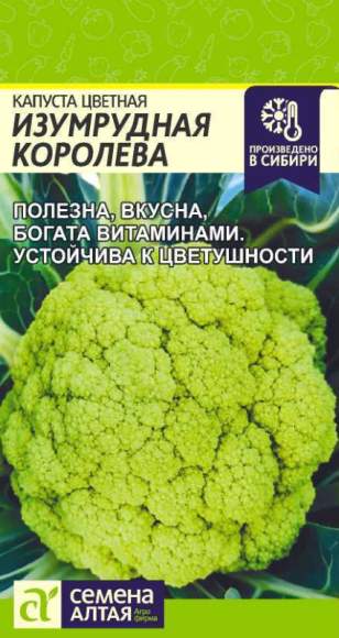 Капуста цветная Изумрудная королева (семена Алтая) 0,3 гр Капуста цветная Изумрудная королева (семена Алтая) 0,3 гр