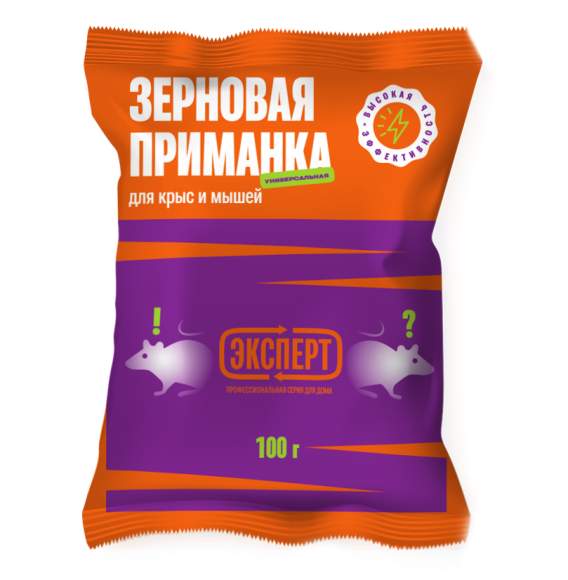Зерновая приманка для крыс и мышей Эксперт (лама торф) 100 гр Зерновая приманка для крыс и мышей Эксперт (лама торф) 100 гр