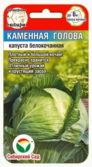Капуста б/к Каменная голова (сибирский сад) 0,3гр  – купить в г. Волгоград