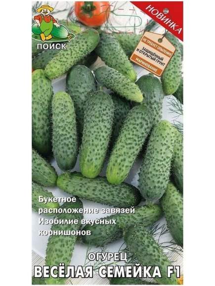 Огурец Веселая семейка F1 (поиск) 12шт – купить в г. Волгоград Огурец Веселая семейка F1 (поиск) 12шт – купить в г. Волгоград