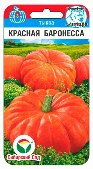 Тыква Красная баронесса (сибирский сад) 5 шт  – купить в г. Волгоград