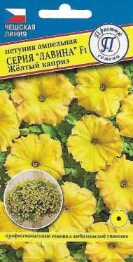 Петуния ампельная Лавина Желтый каприз F1 (престиж) 5 шт