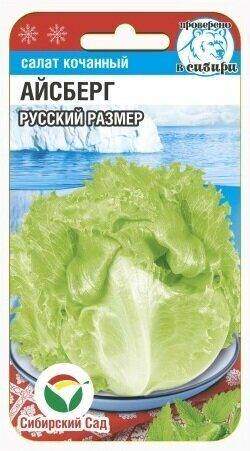 Салат кочанный Айсберг русский размер (сибирский сад) 0,5 гр  – купить в г. Волгоград