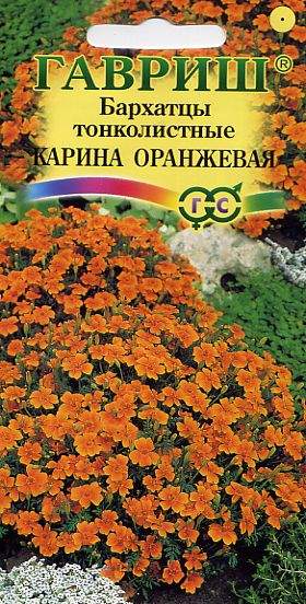 Бархатцы тонколистные Карина Оранжевая (гавриш) 0,05 гр  – купить в г. Волгоград