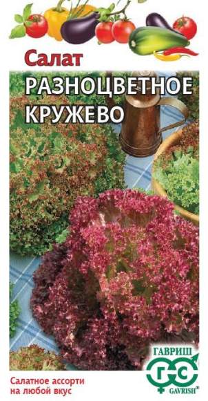 Салат листовой Разноцветное кружево (гавриш) 0,5 гр  – купить в г. Волгоград