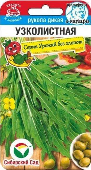 Рукола Узколистная (сибирский сад) 0,5гр Рукола Узколистная (сибирский сад) 0,5гр