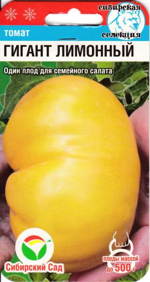 Томат Гигант лимонный (сибирский сад) 20шт  – купить в г. Волгоград